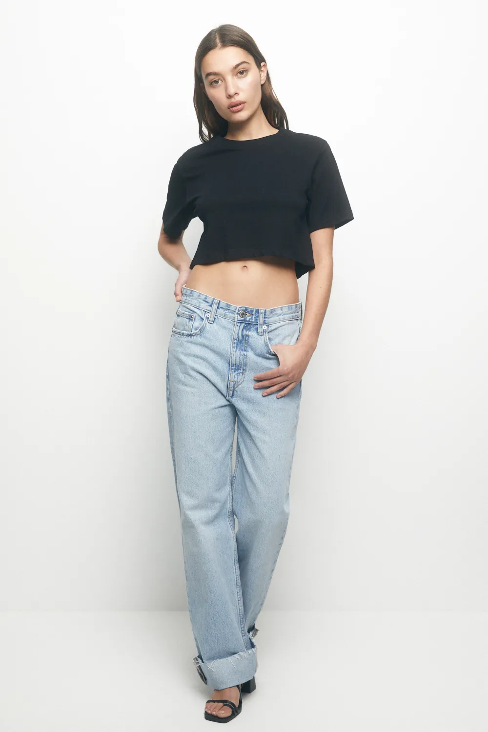 Camiseta cropped básica