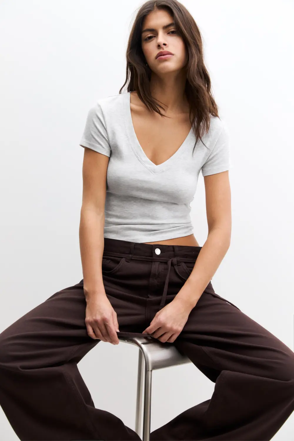 Camiseta escote pico