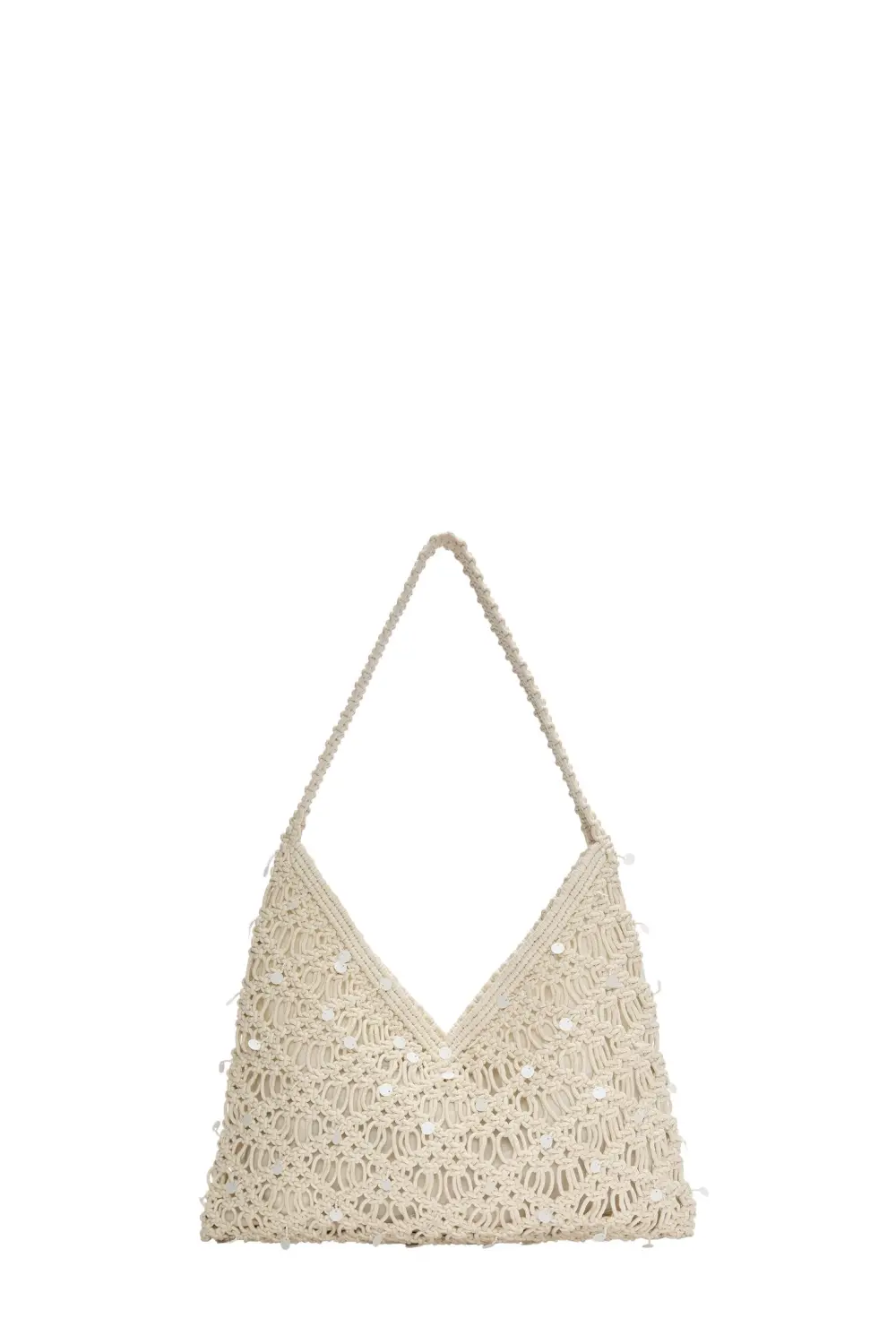 Bolso shopper crochet lentejuelas