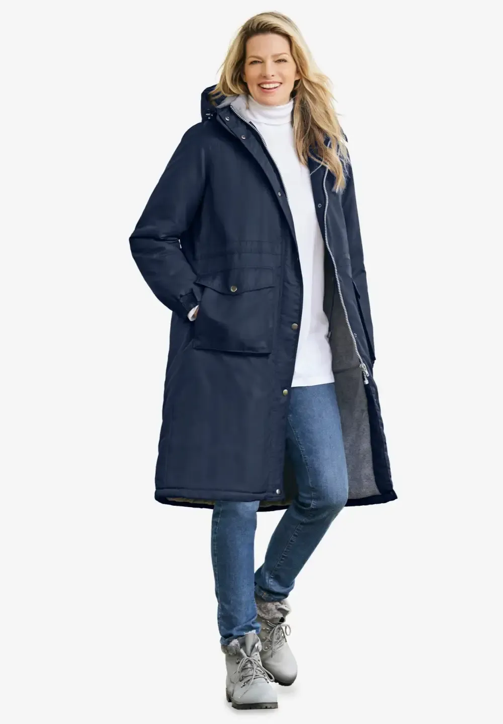 Mid-Length Microfiber Parka