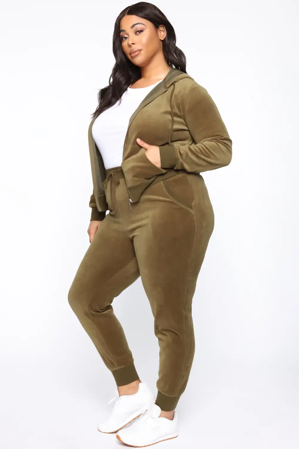 The Original Trendsetter Velour Set - Olive