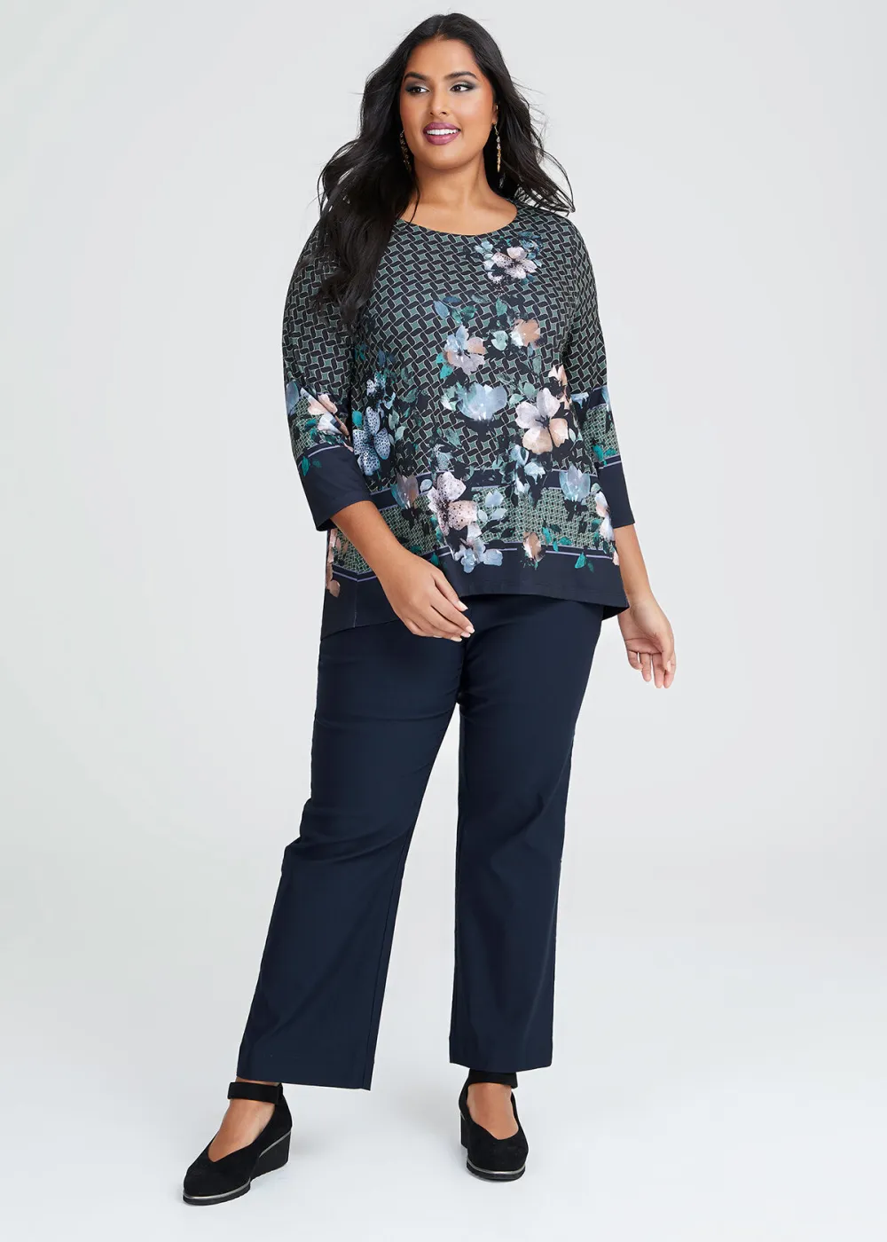 Geo Floral Top