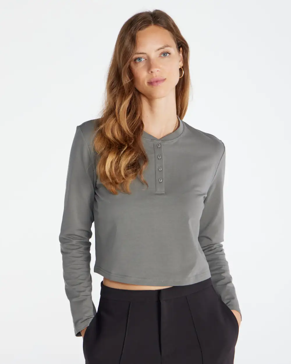 Lux Relaxed Henley Long Sleeve