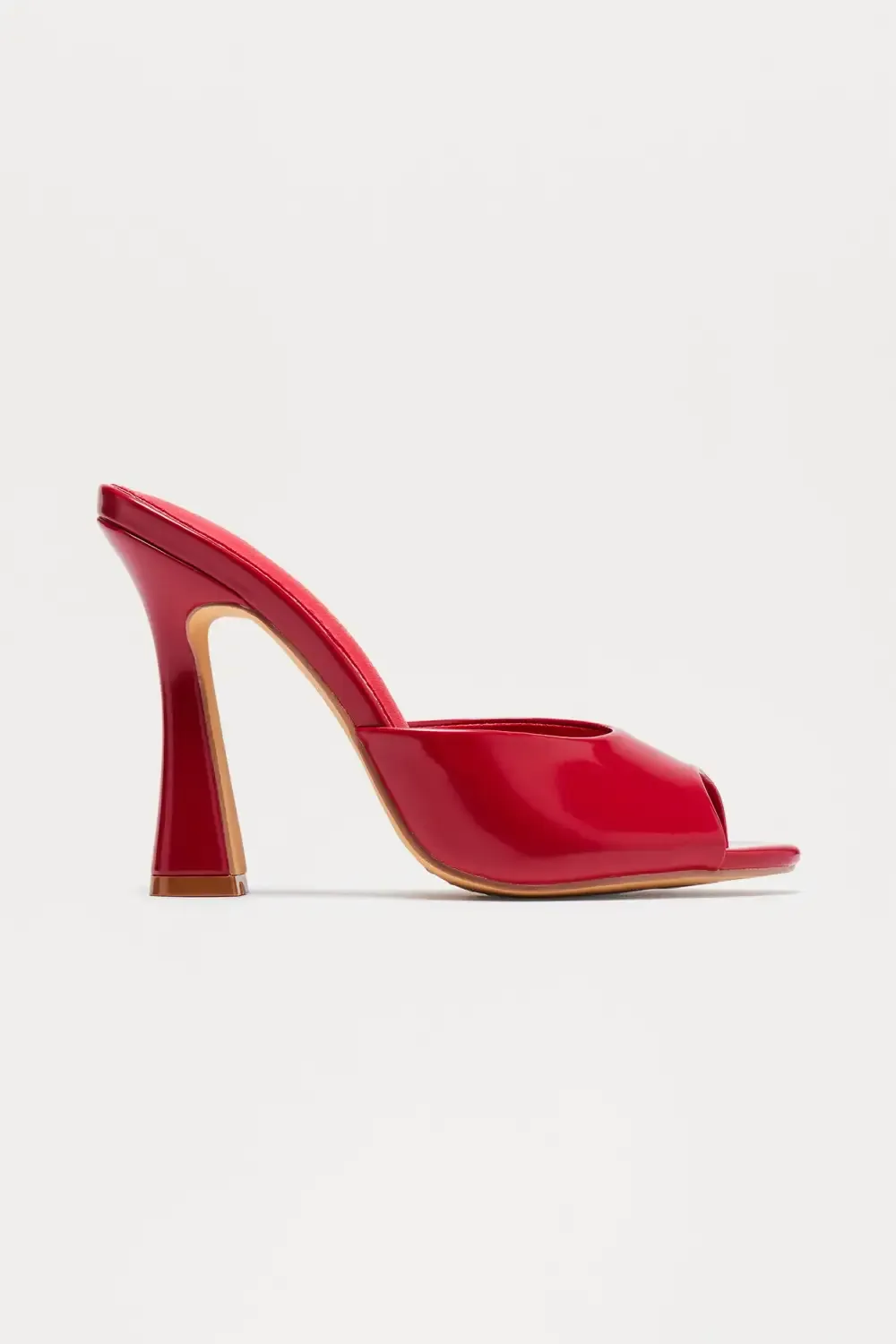 Brio Peep Toe Mules - Burgundy