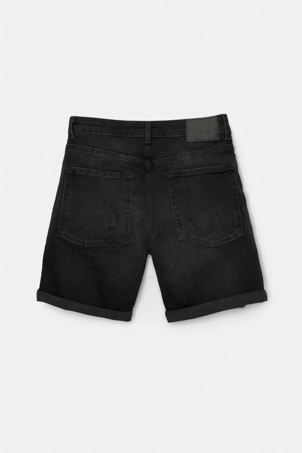 Ripped denim Bermuda shorts