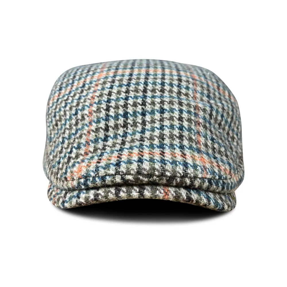 The Hound Boston Scally Cap - Tan Houndstooth