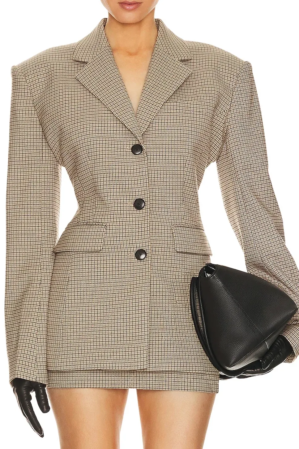 Plaid S Curve Jacket