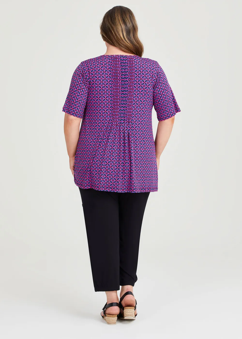 Multi Geo Pintuck Top