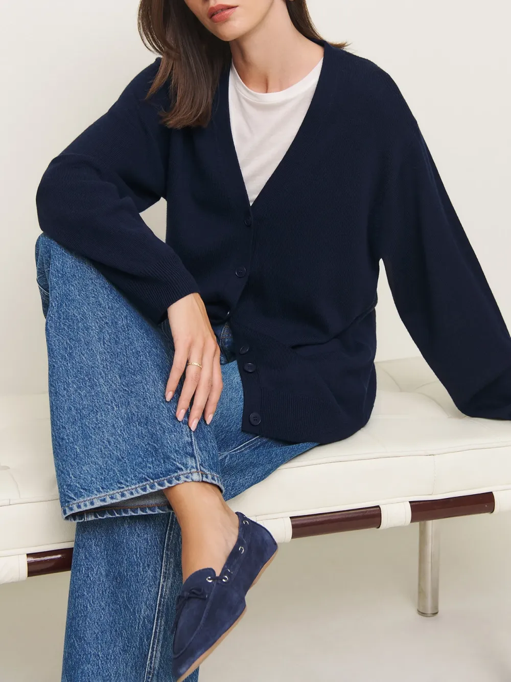 Patch Pocket Open Front Cardigan