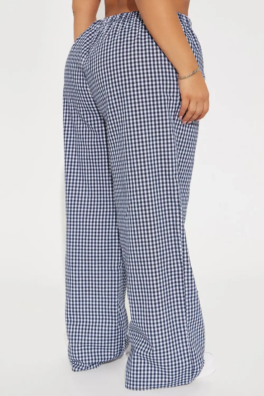 Ava Gingham Wide Leg Pant - Red/combo