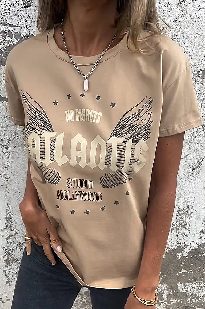 Women's cartoon pattern T-shirt