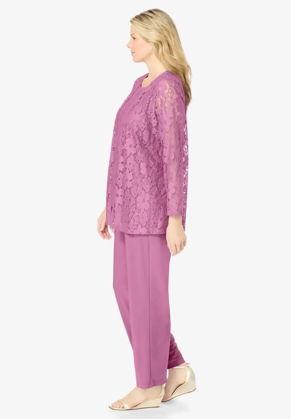 3-piece Lace Jacket/Tank/Pant Set