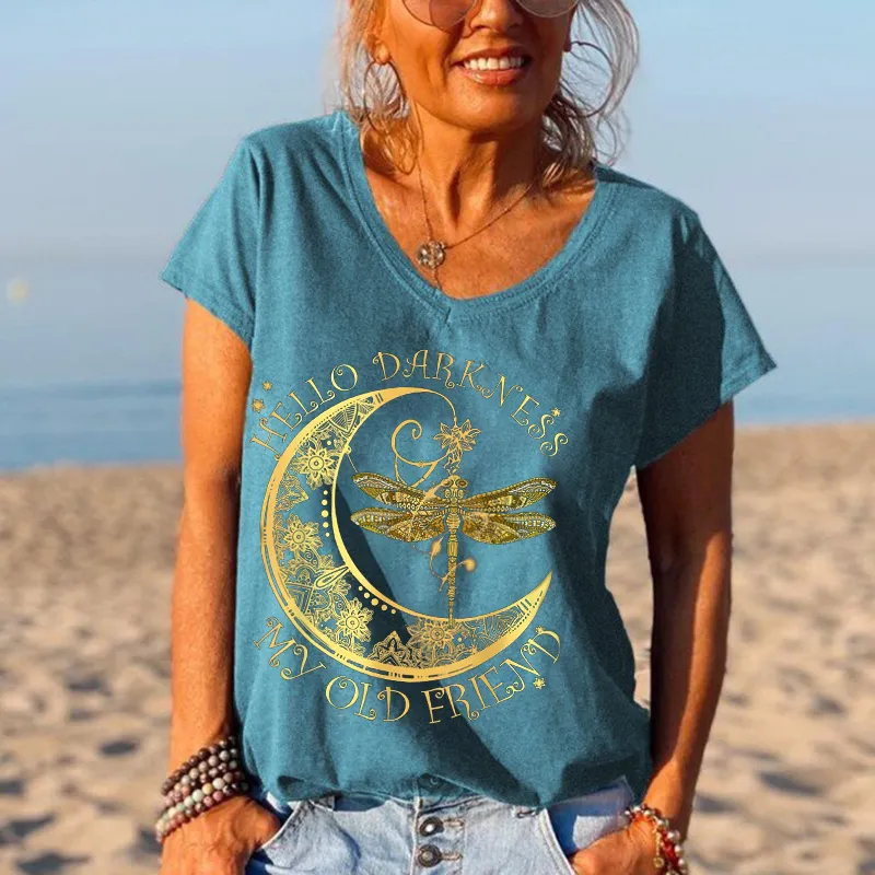 Hello darkness My old friend  Ladies Graphic Tees