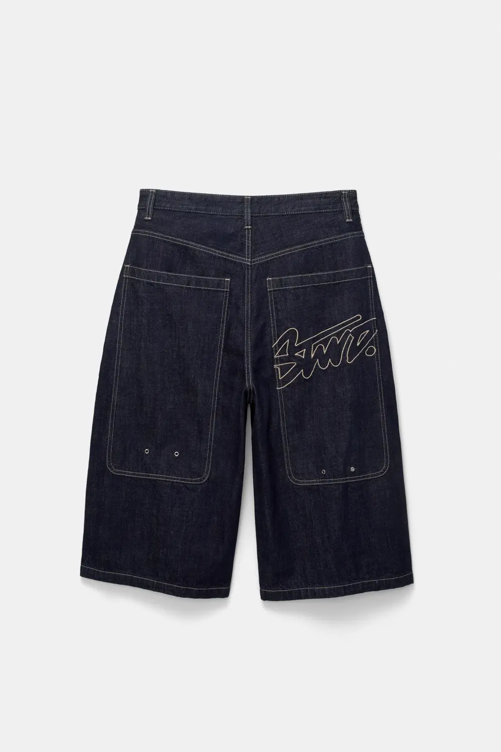 Super baggy STWD denim Bermuda shorts