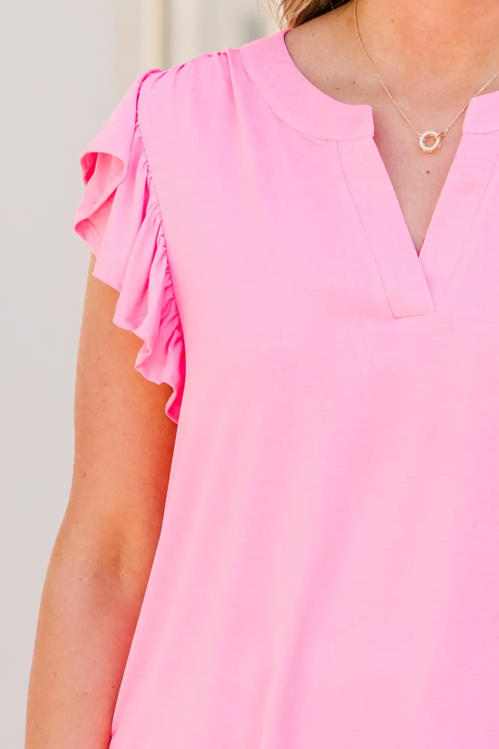 Grace Bay Top, Neon Pink