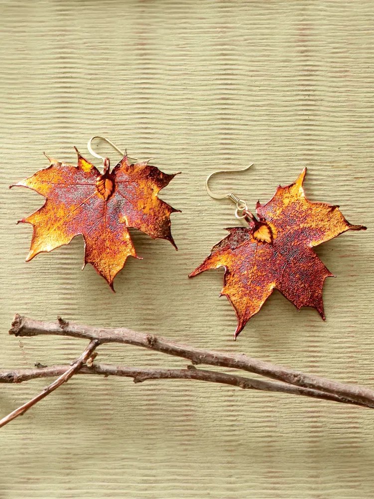 Sugar Maple Leaf Drop Earrings
