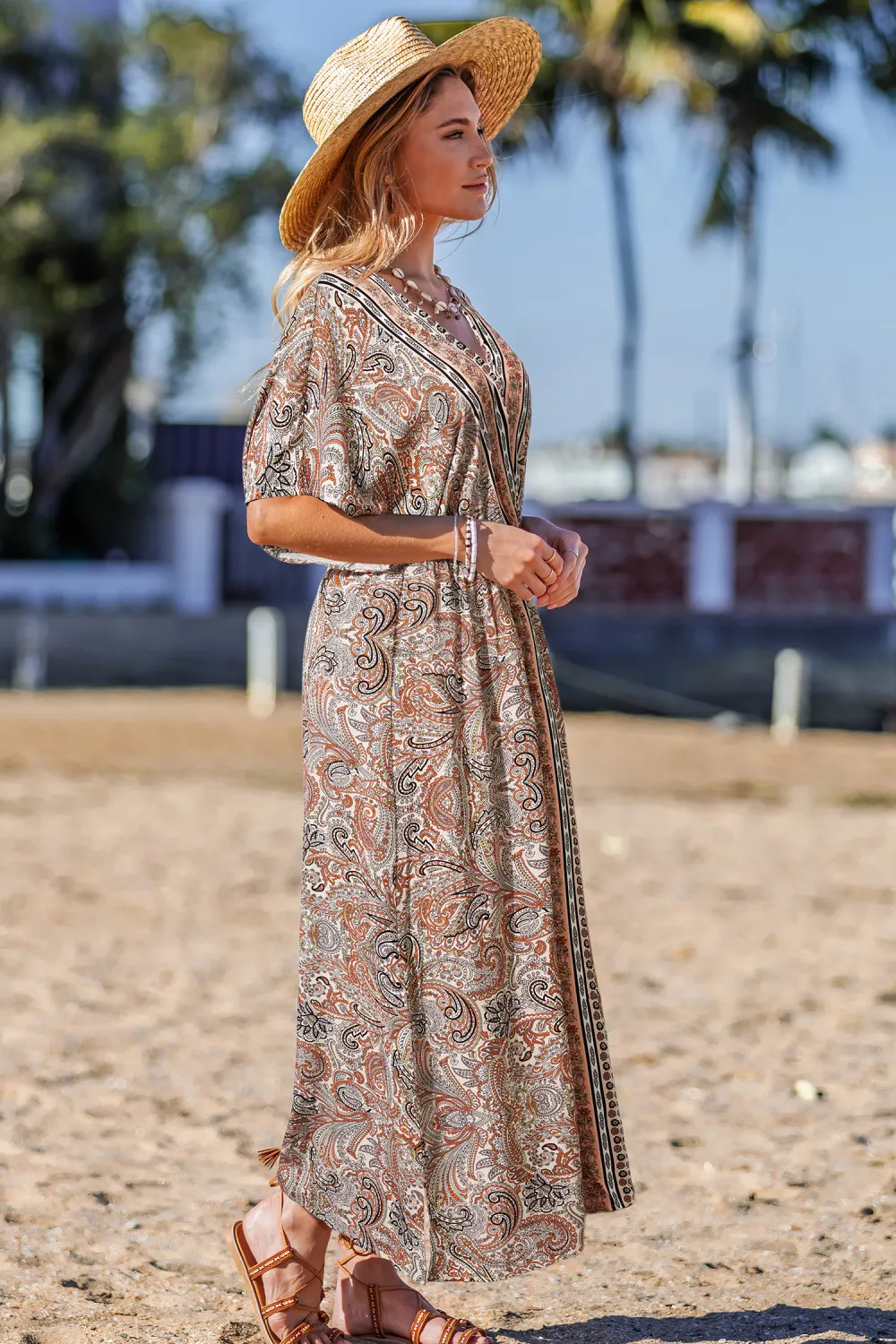 Soulful Serenity Paisley Cover-Up Maxi Dress
