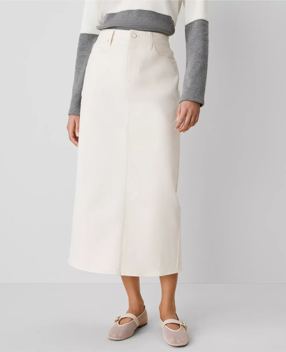 Weekend Collection Denim Column Skirt