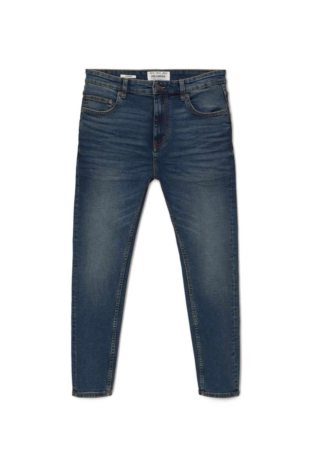 Washed carrot-fit jeans