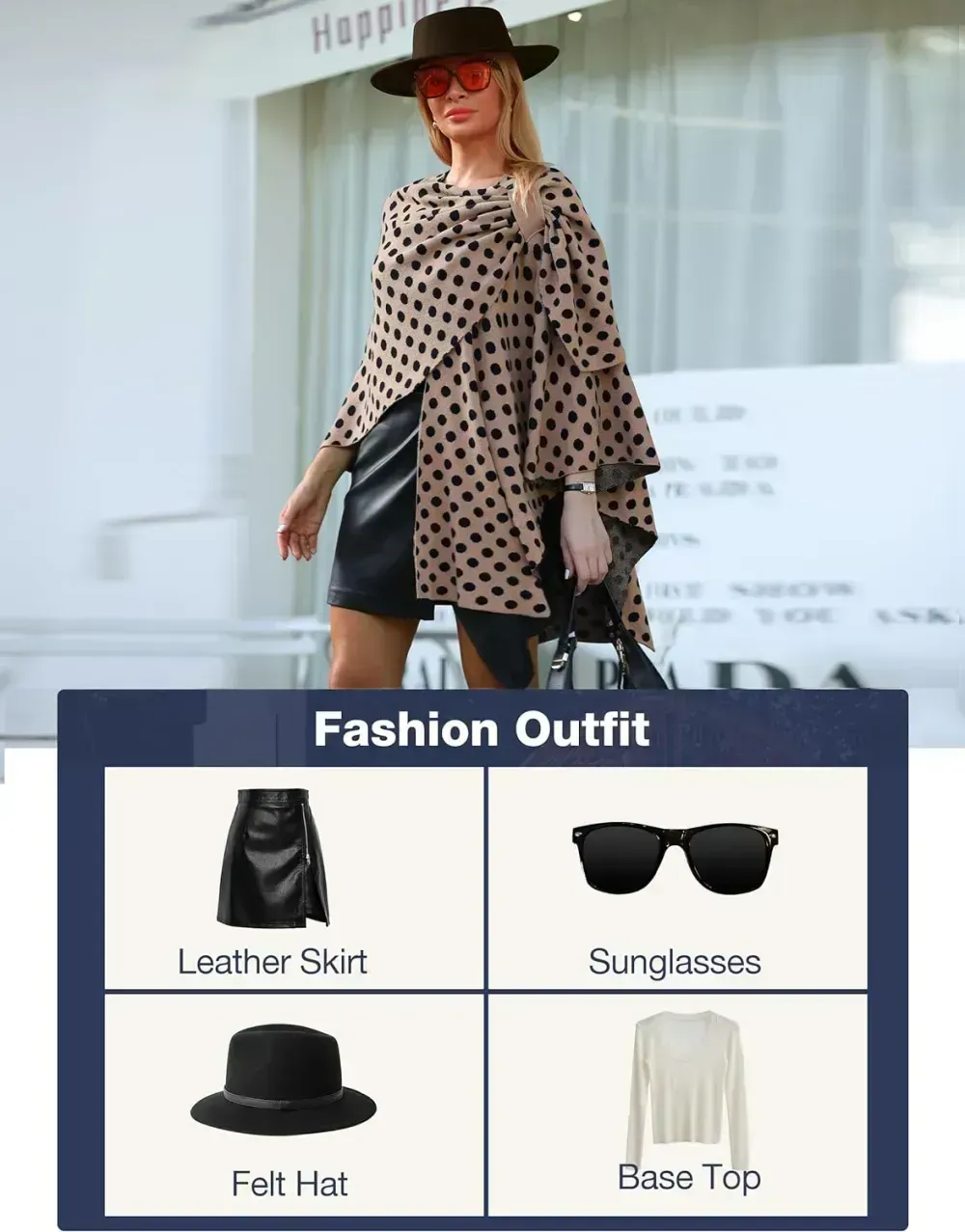 Womens Large Cross Front Poncho Sweater Wrap Topper Knitted Elegant Shawls Cape for Fall Winter