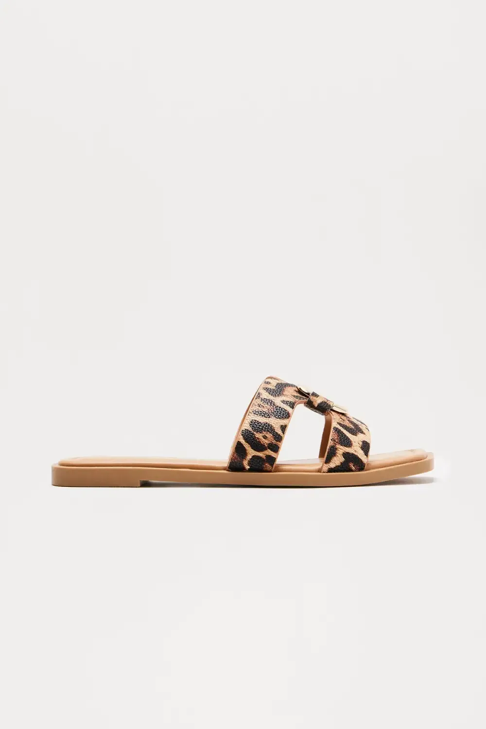 Jeanine Flat Sandals - Leopard