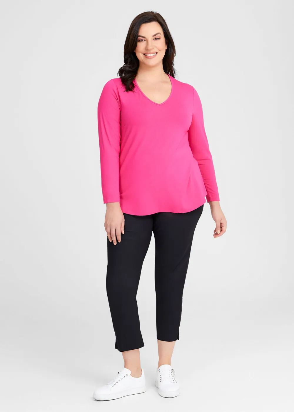 Natural Everyday V-neck Long Sleeve Top