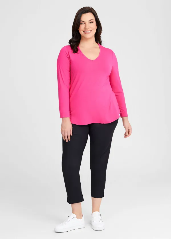 Natural Everyday V-neck Long Sleeve Top