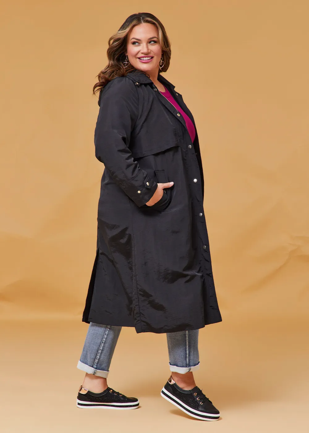 Weekend Zip Trench Coat