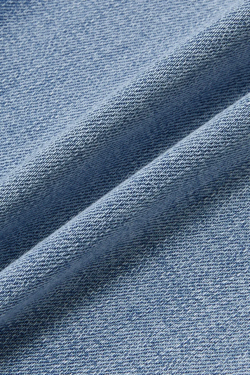 Multi Pocket Button Fly Mid Rise Straight Leg Jeans Without Belt