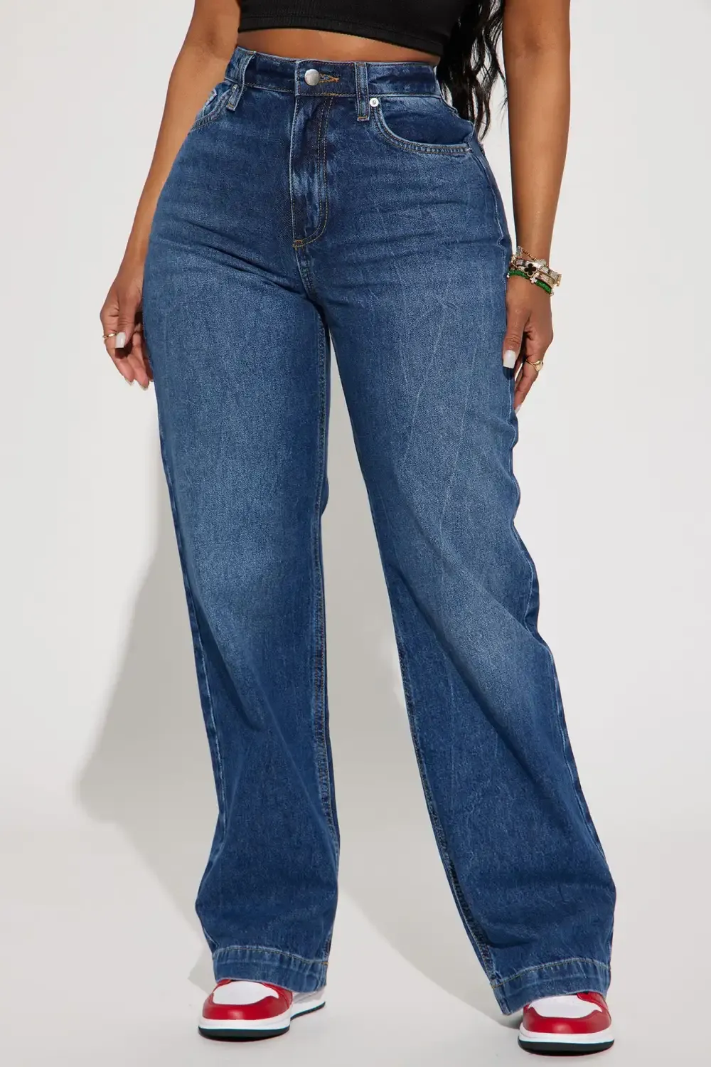 By The Hour Non Stretch Straight Leg Jeans - Dark Wash