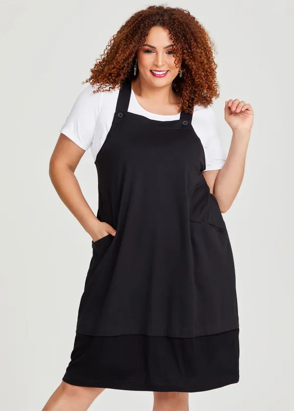 Ponte Everyday Pinafore Dress