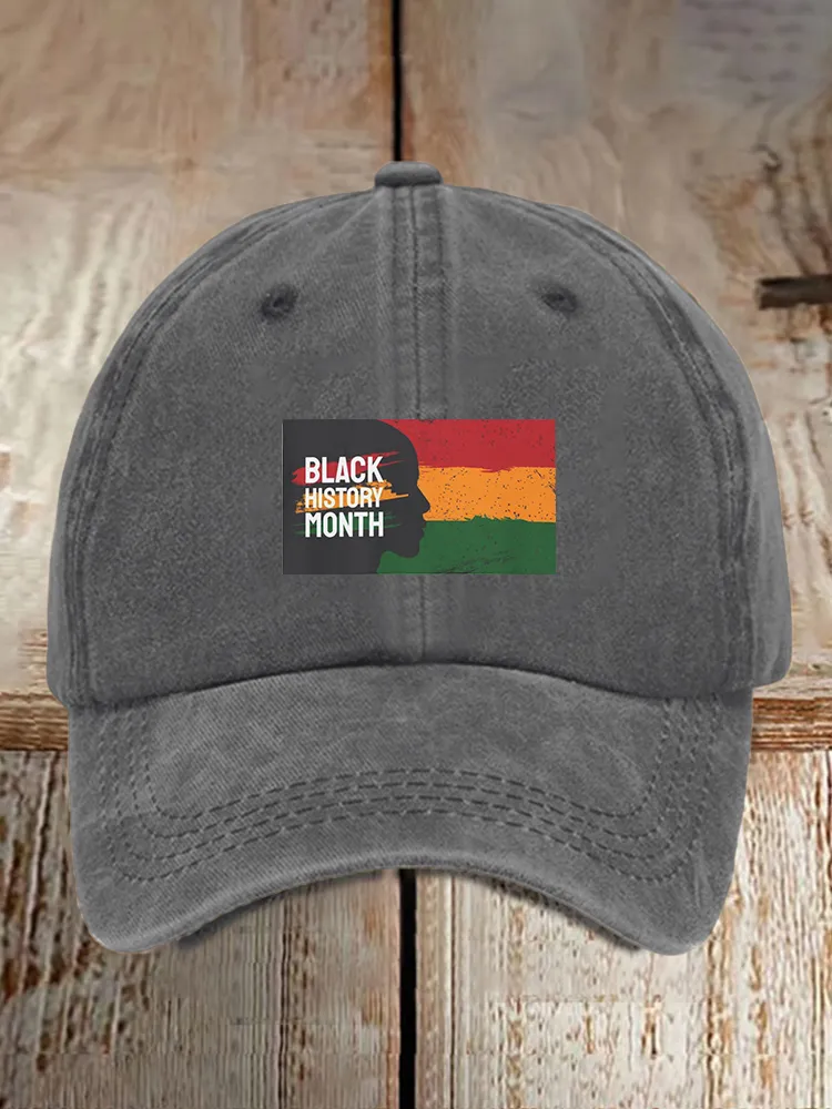 Black History Month Printed Baseball Cap