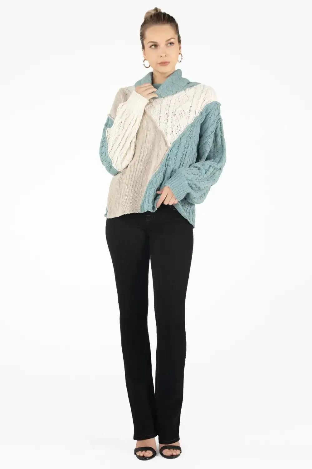 Mixed Colorblock  Sweater