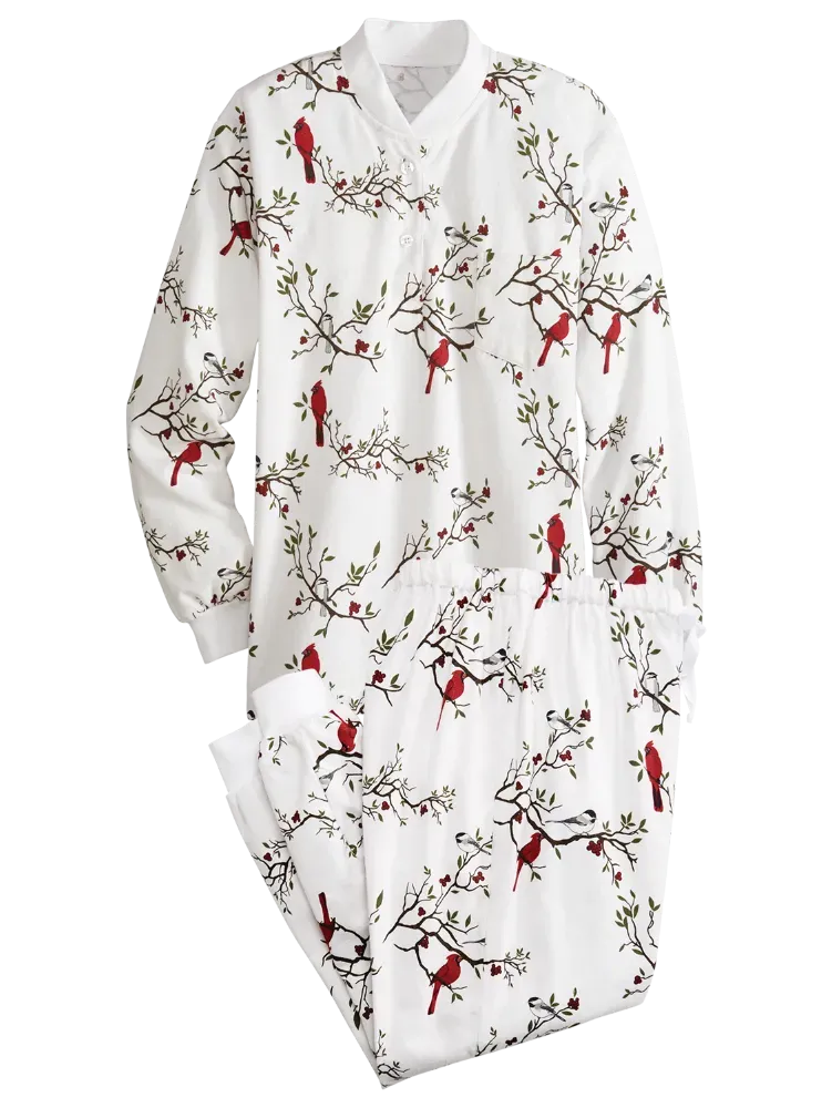 Women's Portuguese Cotton Flannel Ski Pajama Set