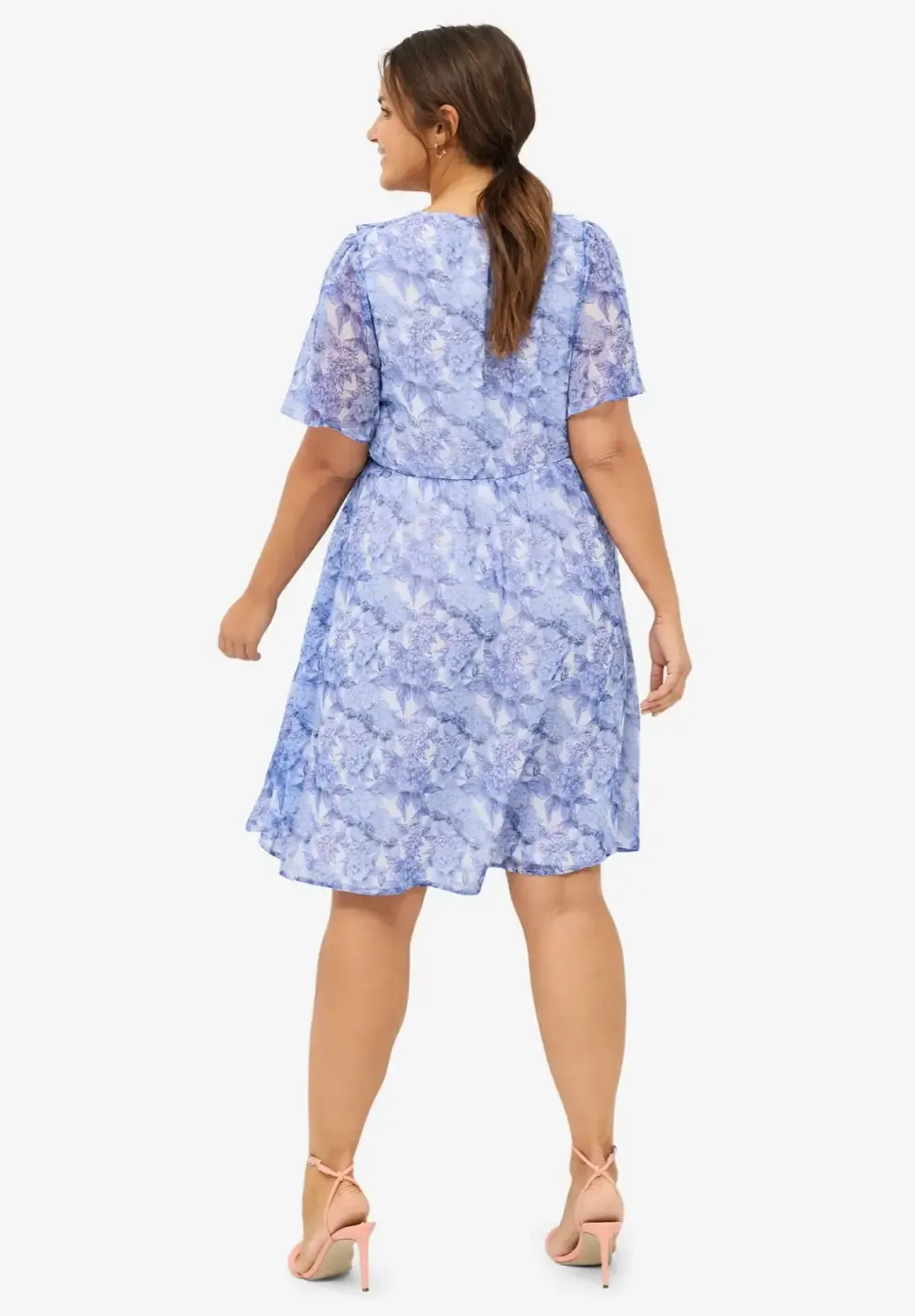 Ruffled V-Neck Empire Dress