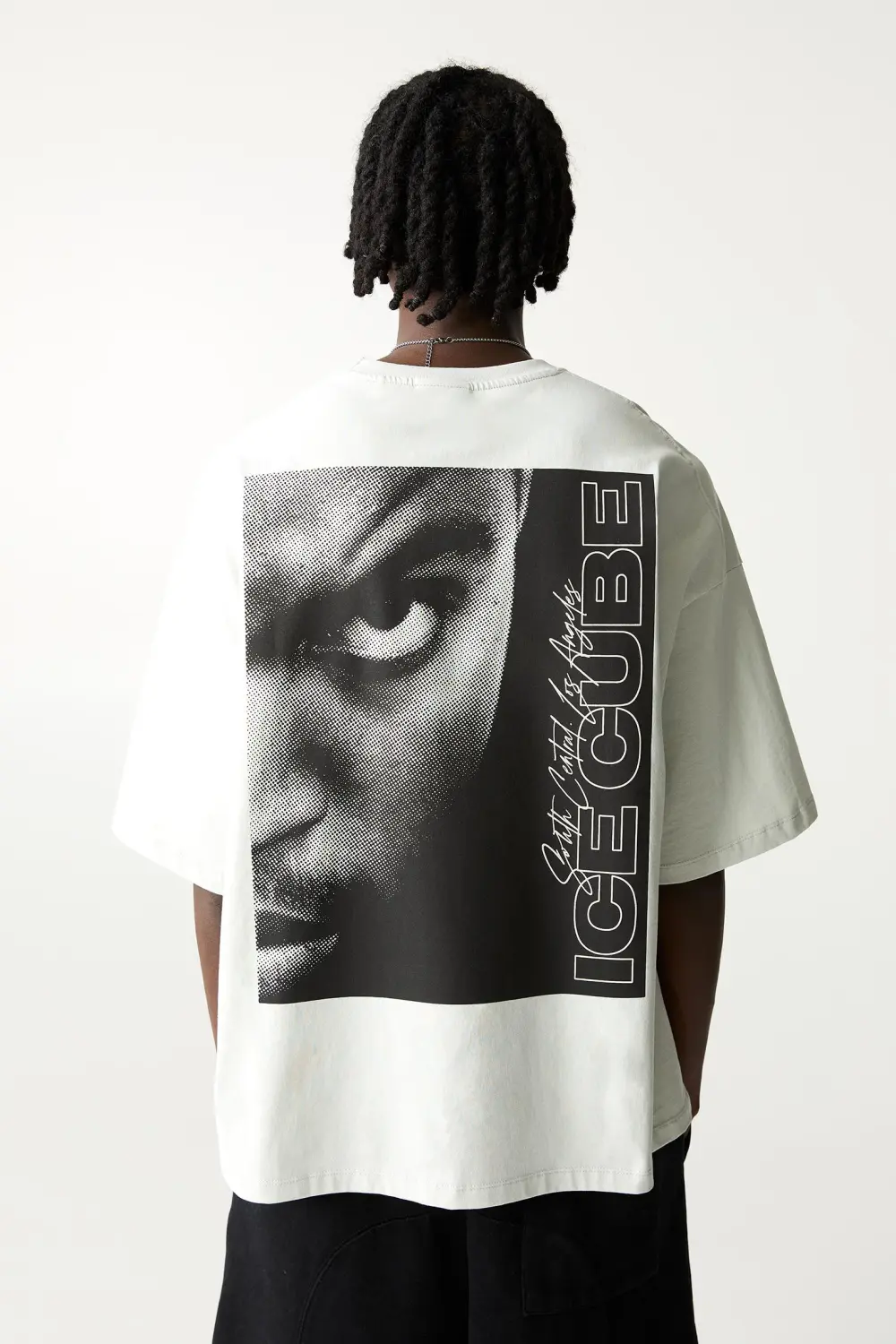 “Ice Cube” graphic white T-shirt