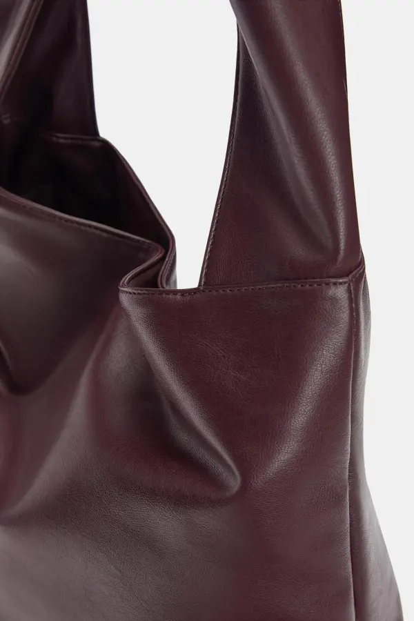 Bolso shopper efecto piel