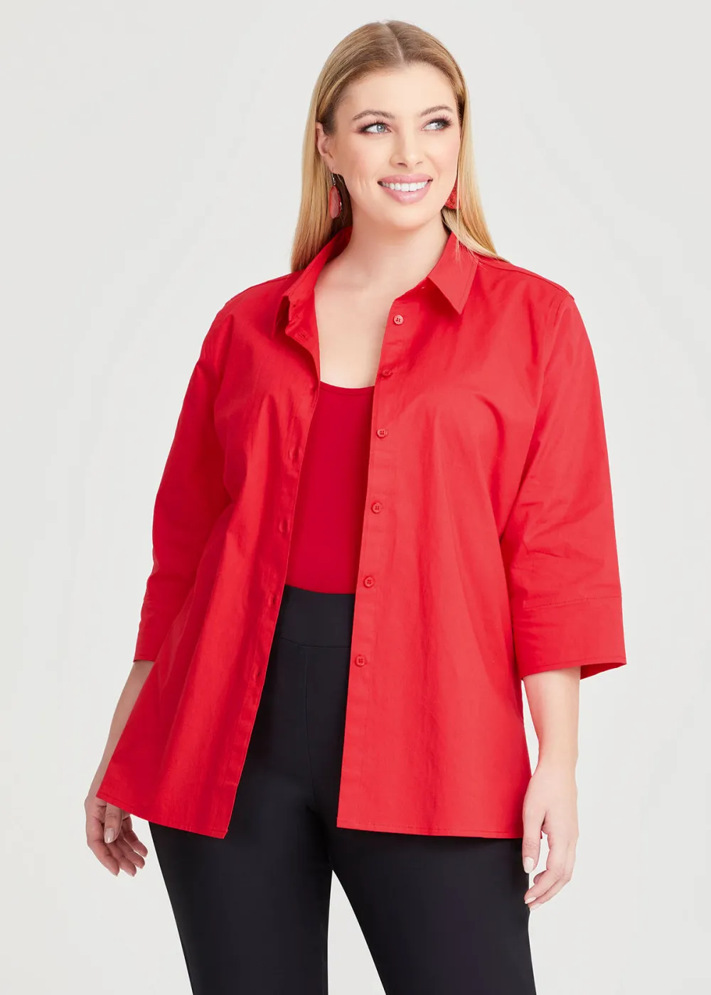 Stretch Cotton Poplin Shirt