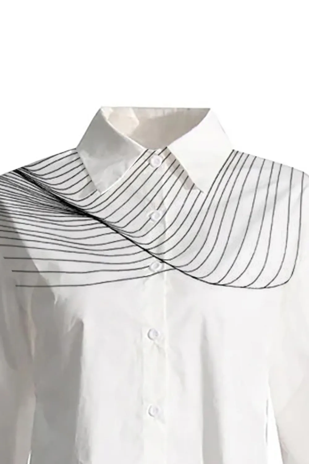 Sexy Bow Tie Trim Cutout Back Long Sleeve Collared Button Down Shirt