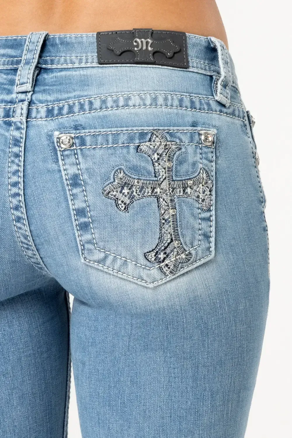 Rebel With A Cross Bootcut Jeans