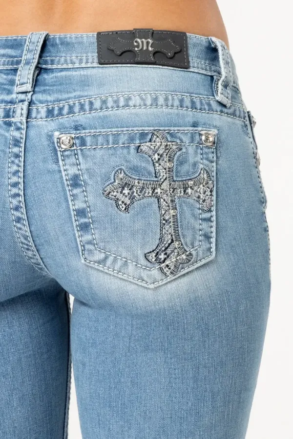 Rebel With A Cross Bootcut Jeans