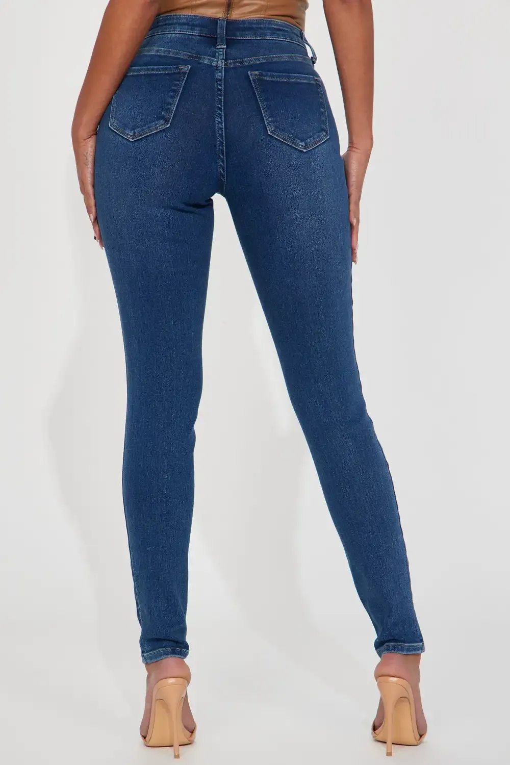Tall Jet Lagged Mid Rise Stretch Skinny Jeans - Dark Wash