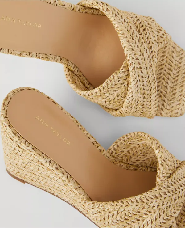 Knotted Wedge Sandals