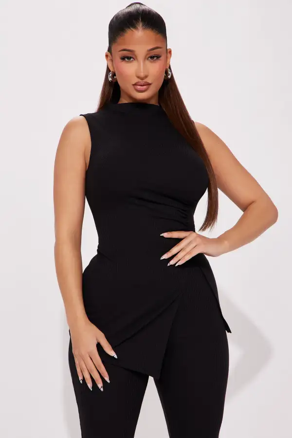 Miranda Sleeveless Legging Set - Black