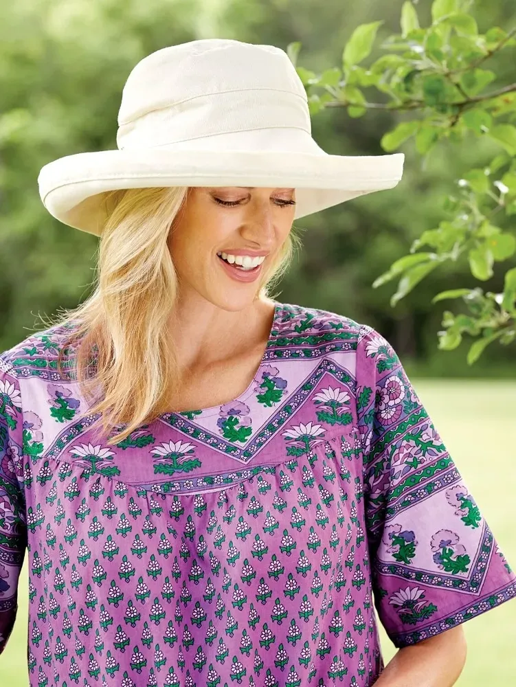 Women's Big-Brim Cotton Canvas Hat