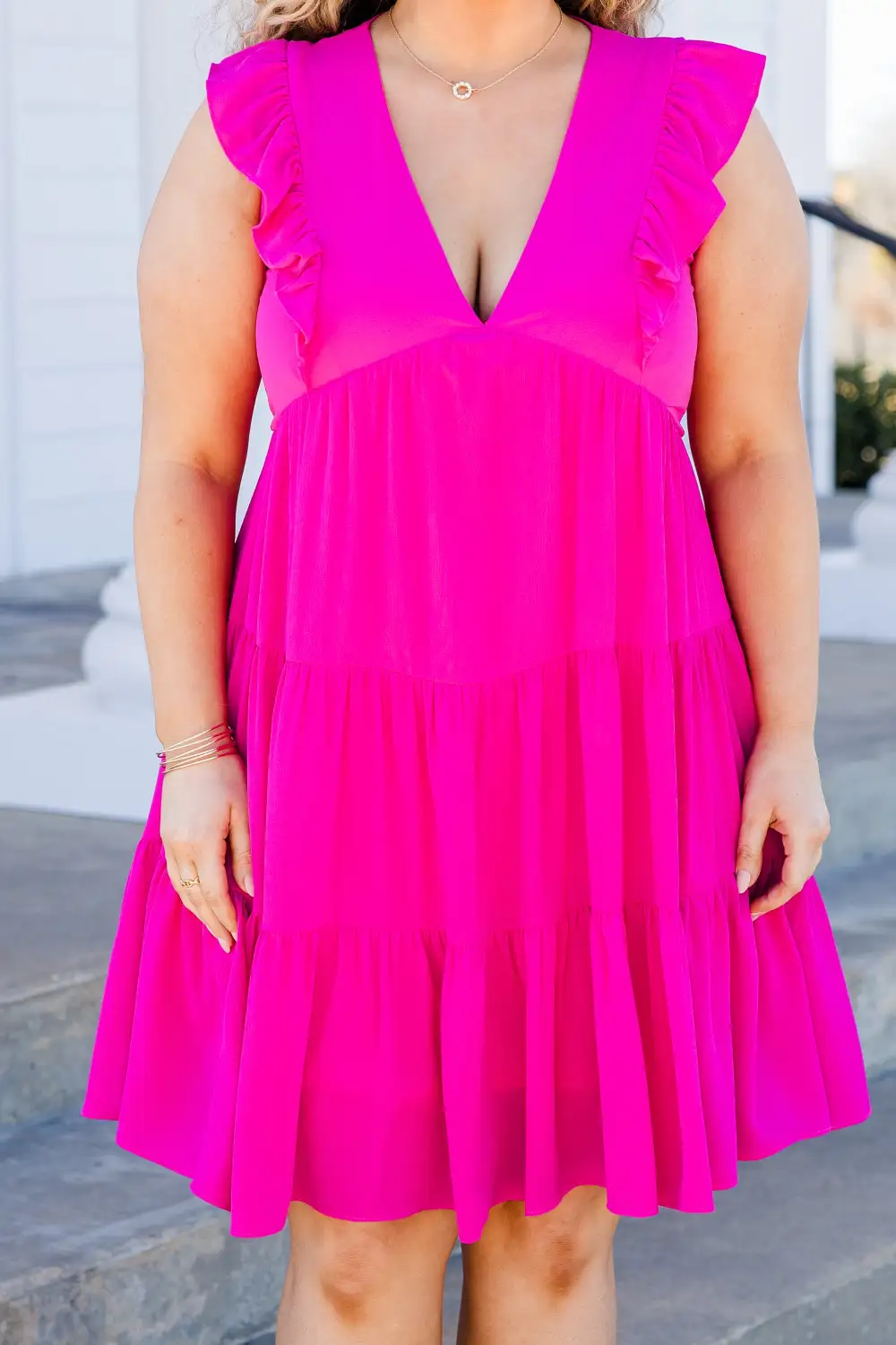 Don't Leave Me Hangin' Dress, Magenta Pink