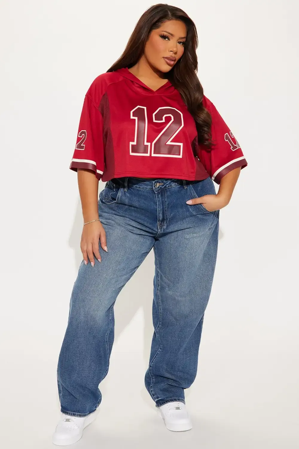 Your Biggest Fan Hooded Jersey - Red/combo