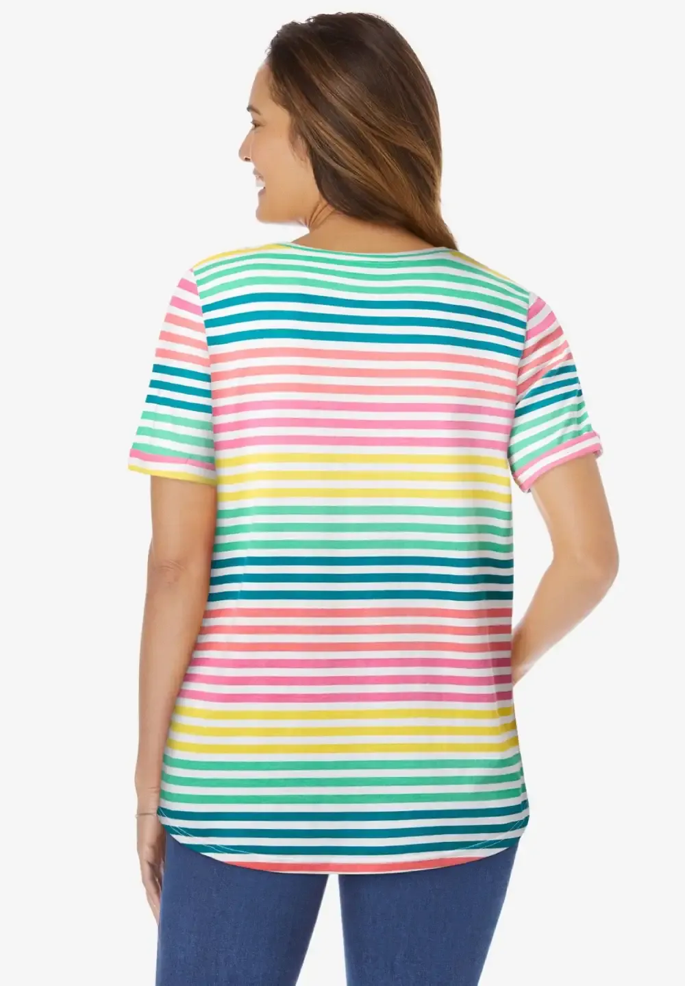 Short-Sleeve Notch-Neck Tee
