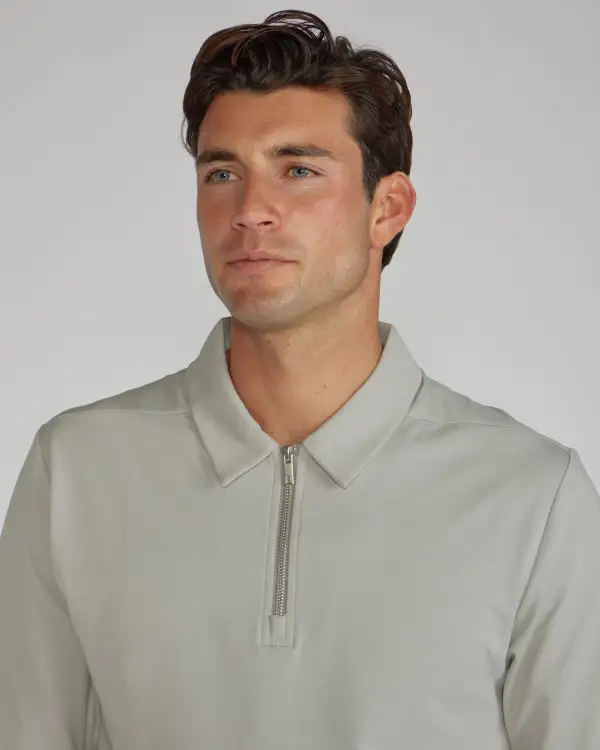 Lux Long Sleeve Zip Polo