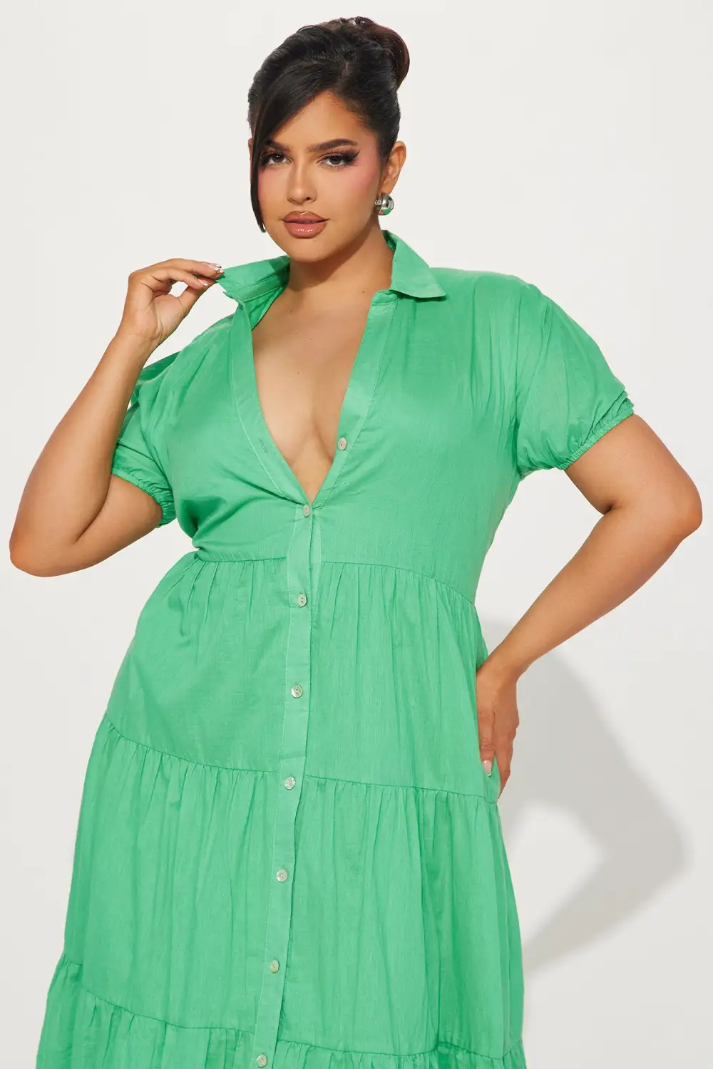 Stella Midi Dress - Kelly Green